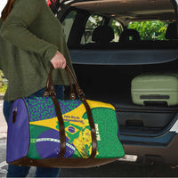 Brazil Independence Day Travel Bag Ordem e Progresso Map With Golden Trumpet - Wonder Print Shop