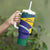 Brazil Independence Day Tumbler With Handle Ordem e Progresso Map With Golden Trumpet - Wonder Print Shop