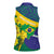 Brazil Independence Day Women Sleeveless Polo Shirt Ordem e Progresso Map With Golden Trumpet - Wonder Print Shop
