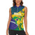 Brazil Independence Day Women Sleeveless Polo Shirt Ordem e Progresso Map With Golden Trumpet - Wonder Print Shop