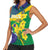 Brazil Independence Day Women Sleeveless Polo Shirt Ordem e Progresso Map With Golden Trumpet - Wonder Print Shop