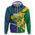 Brazil Independence Day Zip Hoodie Ordem e Progresso Map With Golden Trumpet - Wonder Print Shop