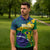Brazil Independence Day Zipper Polo Shirt Ordem e Progresso Map With Golden Trumpet - Wonder Print Shop