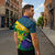 Brazil Independence Day Zipper Polo Shirt Ordem e Progresso Map With Golden Trumpet - Wonder Print Shop