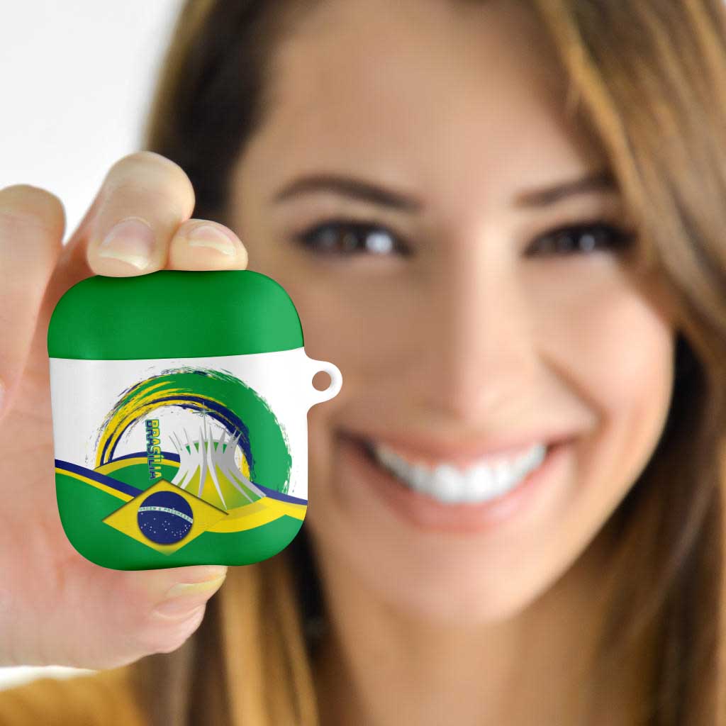 Brasilia Capital AirPods Case Brazil Flag Metropolitan Cathedral - Wonder Print Shop