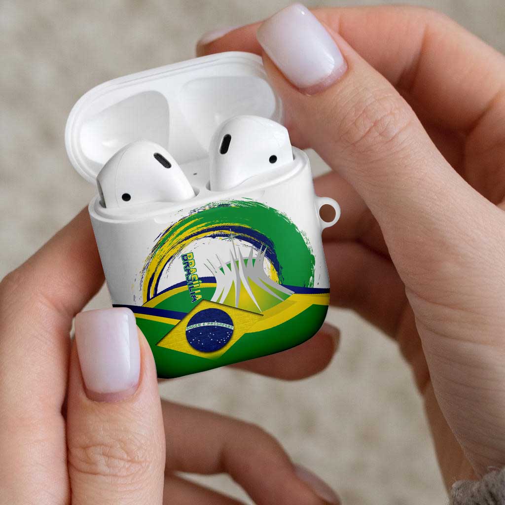 Brasilia Capital AirPods Case Brazil Flag Metropolitan Cathedral - Wonder Print Shop