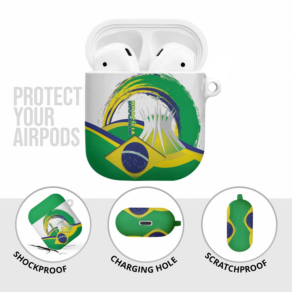 Brasilia Capital AirPods Case Brazil Flag Metropolitan Cathedral - Wonder Print Shop