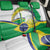 Brasilia Capital Back Car Seat Cover Brazil Flag Metropolitan Cathedral - Wonder Print Shop