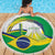 Brasilia Capital Beach Blanket Brazil Flag Metropolitan Cathedral - Wonder Print Shop