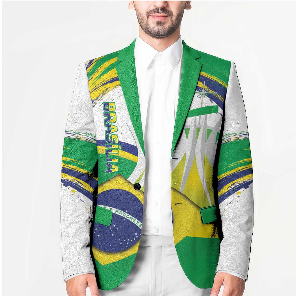 Brasilia Capital Blazer Brazil Flag Metropolitan Cathedral - Wonder Print Shop