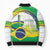 Brasilia Capital Bomber Puffer Jacket Brazil Flag Metropolitan Cathedral - Wonder Print Shop