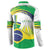 Brasilia Capital Button Sweatshirt Brazil Flag Metropolitan Cathedral - Wonder Print Shop