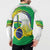 Brasilia Capital Button Sweatshirt Brazil Flag Metropolitan Cathedral - Wonder Print Shop