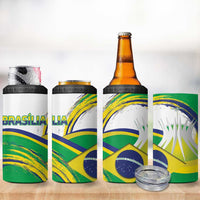 Brasilia Capital 4 in 1 Can Cooler Tumbler Brazil Flag Metropolitan Cathedral - Wonder Print Shop