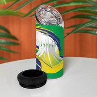 Brasilia Capital 4 in 1 Can Cooler Tumbler Brazil Flag Metropolitan Cathedral - Wonder Print Shop