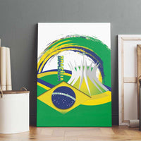 Brasilia Capital Canvas Wall Art Brazil Flag Metropolitan Cathedral - Wonder Print Shop