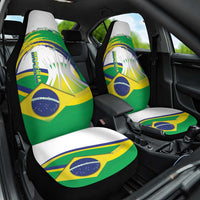 Brasilia Capital Car Seat Cover Brazil Flag Metropolitan Cathedral - Wonder Print Shop