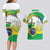Brasilia Capital Couples Matching Long Sleeve Bodycon Dress and Hawaiian Shirt Brazil Flag Metropolitan Cathedral - Wonder Print Shop
