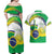 Brasilia Capital Couples Matching Off Shoulder Maxi Dress and Hawaiian Shirt Brazil Flag Metropolitan Cathedral - Wonder Print Shop