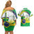 Brasilia Capital Couples Matching Off Shoulder Short Dress and Hawaiian Shirt Brazil Flag Metropolitan Cathedral - Wonder Print Shop