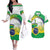 Brasilia Capital Couples Matching Off The Shoulder Long Sleeve Dress and Hawaiian Shirt Brazil Flag Metropolitan Cathedral - Wonder Print Shop