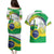 Brasilia Capital Couples Matching Puletasi and Hawaiian Shirt Brazil Flag Metropolitan Cathedral - Wonder Print Shop