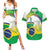 Brasilia Capital Couples Matching Summer Maxi Dress and Hawaiian Shirt Brazil Flag Metropolitan Cathedral - Wonder Print Shop