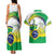 Brasilia Capital Couples Matching Tank Maxi Dress and Hawaiian Shirt Brazil Flag Metropolitan Cathedral - Wonder Print Shop