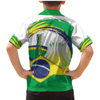 Brasilia Capital Family Matching Mermaid Dress and Hawaiian Shirt Brazil Flag Metropolitan Cathedral - Wonder Print Shop
