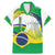 Brasilia Capital Family Matching Mermaid Dress and Hawaiian Shirt Brazil Flag Metropolitan Cathedral - Wonder Print Shop