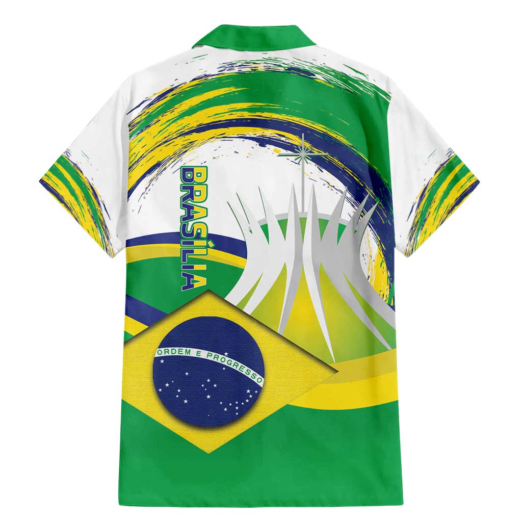 Brasilia Capital Family Matching Mermaid Dress and Hawaiian Shirt Brazil Flag Metropolitan Cathedral - Wonder Print Shop