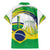 Brasilia Capital Family Matching Mermaid Dress and Hawaiian Shirt Brazil Flag Metropolitan Cathedral - Wonder Print Shop