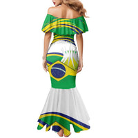 Brasilia Capital Family Matching Mermaid Dress and Hawaiian Shirt Brazil Flag Metropolitan Cathedral - Wonder Print Shop