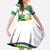 Brasilia Capital Family Matching Off Shoulder Maxi Dress and Hawaiian Shirt Brazil Flag Metropolitan Cathedral - Wonder Print Shop