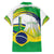 Brasilia Capital Family Matching Off Shoulder Maxi Dress and Hawaiian Shirt Brazil Flag Metropolitan Cathedral - Wonder Print Shop