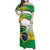 Brasilia Capital Family Matching Off Shoulder Maxi Dress and Hawaiian Shirt Brazil Flag Metropolitan Cathedral - Wonder Print Shop