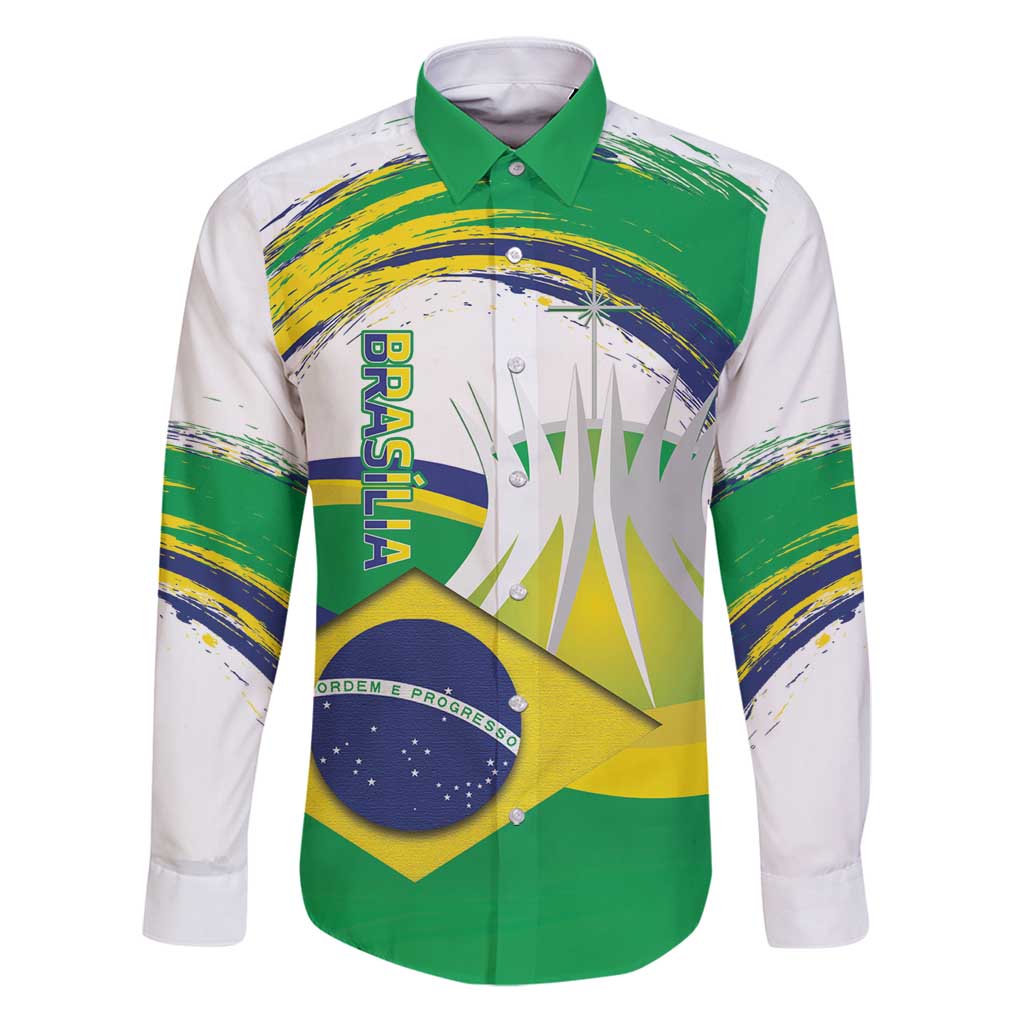 Brasilia Capital Family Matching Puletasi and Hawaiian Shirt Brazil Flag Metropolitan Cathedral - Wonder Print Shop