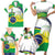 Brasilia Capital Family Matching Short Sleeve Bodycon Dress and Hawaiian Shirt Brazil Flag Metropolitan Cathedral - Wonder Print Shop