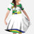 Brasilia Capital Family Matching Summer Maxi Dress and Hawaiian Shirt Brazil Flag Metropolitan Cathedral - Wonder Print Shop