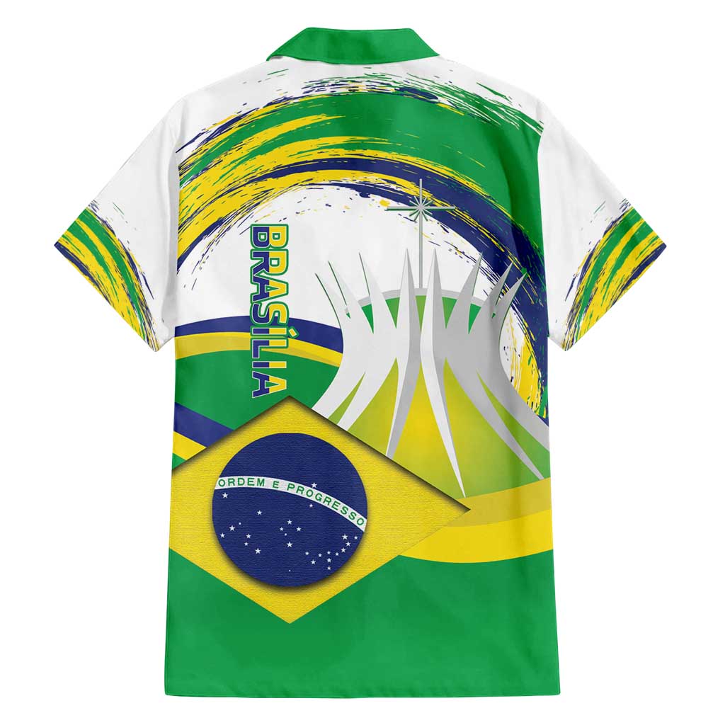 Brasilia Capital Family Matching Tank Maxi Dress and Hawaiian Shirt Brazil Flag Metropolitan Cathedral - Wonder Print Shop