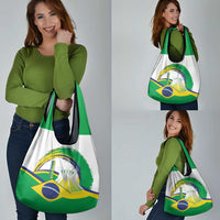 Brasilia Capital Grocery Bag Brazil Flag Metropolitan Cathedral - Wonder Print Shop