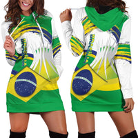 Brasilia Capital Hoodie Dress Brazil Flag Metropolitan Cathedral - Wonder Print Shop