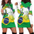 Brasilia Capital Hoodie Dress Brazil Flag Metropolitan Cathedral - Wonder Print Shop