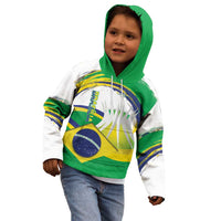 Brasilia Capital Kid Hoodie Brazil Flag Metropolitan Cathedral - Wonder Print Shop