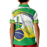 Brasilia Capital Kid Polo Shirt Brazil Flag Metropolitan Cathedral - Wonder Print Shop