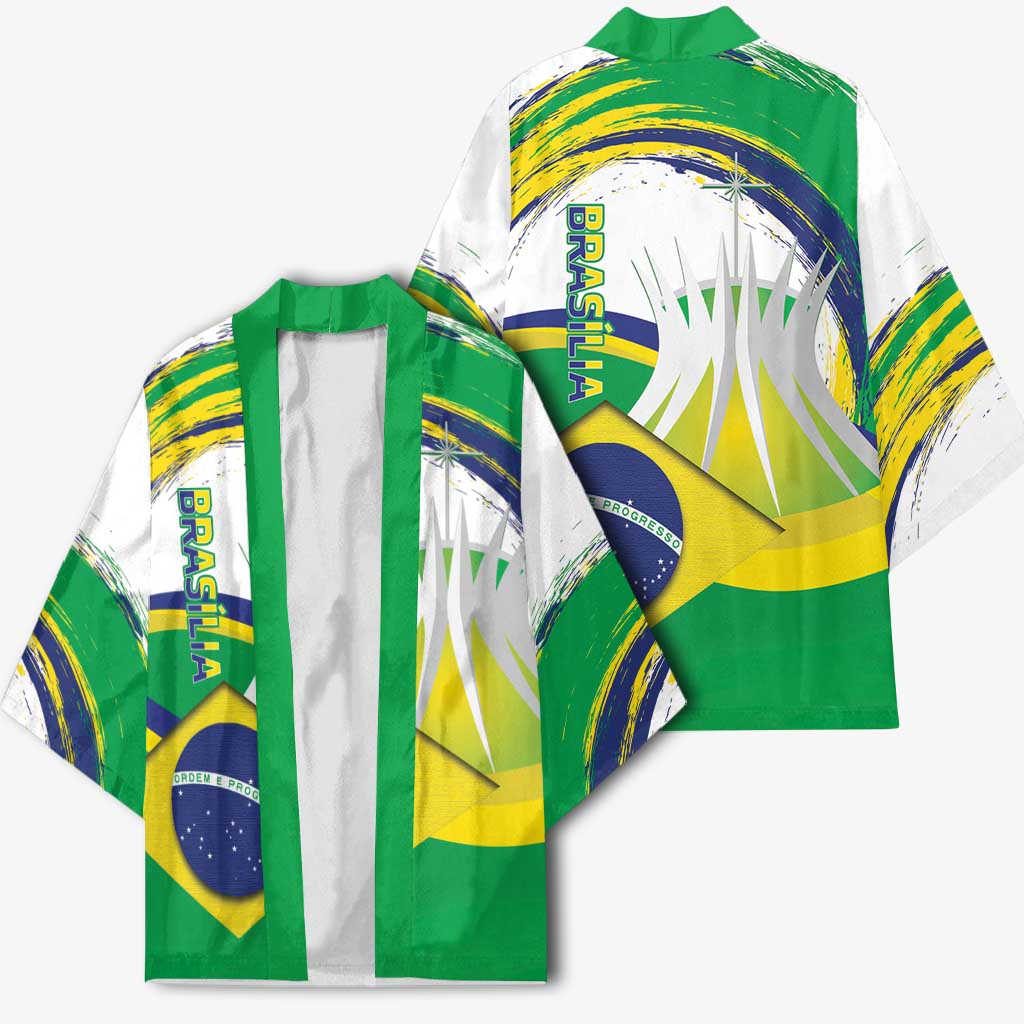 Brasilia Capital Kimono Brazil Flag Metropolitan Cathedral - Wonder Print Shop