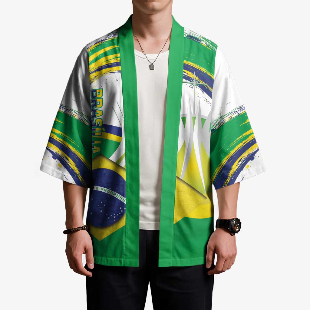 Brasilia Capital Kimono Brazil Flag Metropolitan Cathedral - Wonder Print Shop
