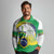 Brasilia Capital Long Sleeve Polo Shirt Brazil Flag Metropolitan Cathedral - Wonder Print Shop
