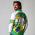 Brasilia Capital Long Sleeve Polo Shirt Brazil Flag Metropolitan Cathedral - Wonder Print Shop