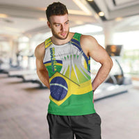Brasilia Capital Men Tank Top Brazil Flag Metropolitan Cathedral - Wonder Print Shop